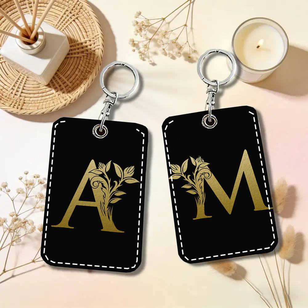 Letter Monogram Card Case Keyc - Monogram Keychain Leather 评论和价格