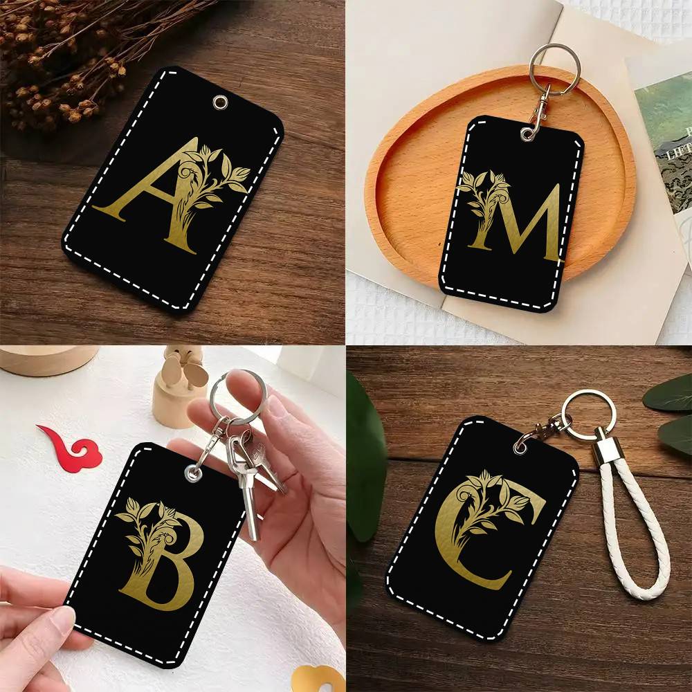 Letter Monogram Card Case Keyc - Monogram Keychain Leather 评论和价格
