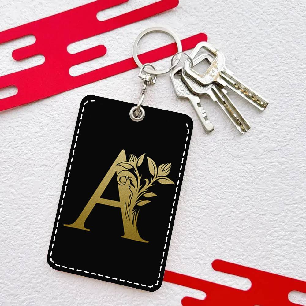 Letter Monogram Card Case Keyc - Monogram Keychain Leather 评论和价格